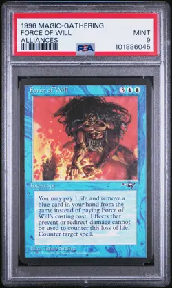 1996 MAGIC THE GATHERING ALLIANCES FORCE OF WILL PSA 9 - Image 1