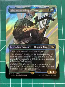 The Wandering Minstrel Borderless Surge Foil 548 FIN MTG NM See Video - Image 1