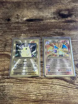 Pokemon Celebrations Gold Metal Charizard & Pikachu Cards 25th Anniversary Set - Image 3