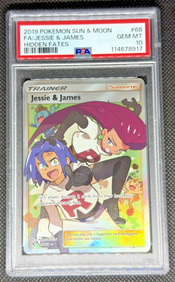 Pokemon Jesse & James Full Art Trainer Card 68/68 Hidden Fates PSA 10 Gem Mint - Image 3