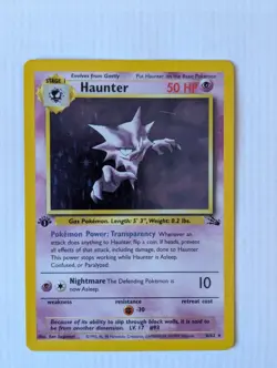 Pokemon Haunter Fossil 6/62 Holo Rare 1st Edition 50 HP Stage 1 Pokemon TCG Card - Image 1