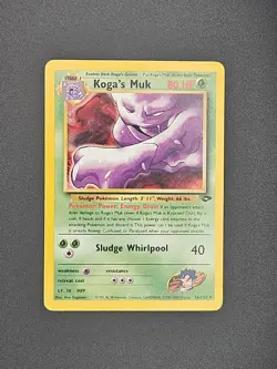 Pokemon TCG Koga's Muk 26/132 Gym Challenge Rare Non Holo Vintage Card - Image 1