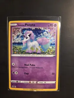 Galarian Ponyta SWSH013 Black Star Promo Cosmos Holo NM Pokemon Card - Image 1