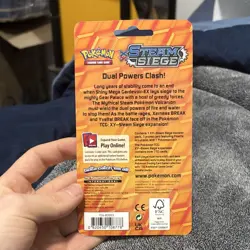 Pokemon TCG XY Steam Siege Booster Pack with Lucario Promo Card & Coin Sealed - Image 2