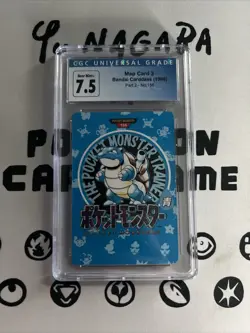 CGC 7.5 (8) Pokemon Japanese Carddass 1996 156 Blastoise Trainer Card Bandai - Image 1