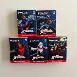 Magic the Gathering Spiderman Welcome Deck SDCC 2025 - Full Set of 5 -Newspaper - Image 1