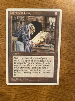 Library of Leng 4th Edition Magic the Gathering MTG MP - Image 1