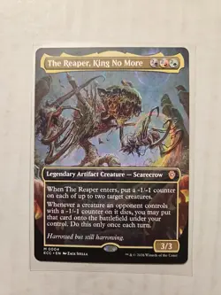 The Reaper, King No More (Borderless) - Commander: Lorwyn Eclipsed - Mythic - Image 1