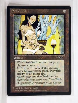Sol Grail Altered Art Hand Painted MTG Magic the Gathering Anime Girl - Image 1