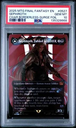 2025 #0527 SEPHIROTH, FABLED SOLDIER/SEPHIROTH, ONE-WINGED ANGEL PSA 10 - Image 1