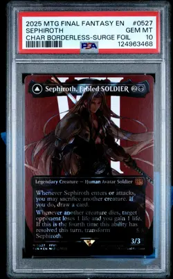 2025 #0527 SEPHIROTH, FABLED SOLDIER/SEPHIROTH, ONE-WINGED ANGEL PSA 10 - Image 1