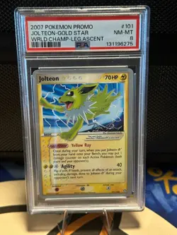 2007 Jolteon Gold Star (Tom Roos) World Championship 101/108 PSA 8 - Image 1
