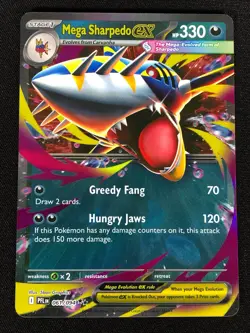 Pokemon Mega Sharpedo EX 061/094 Ultra Rare Holo (NM) - Image 1