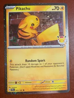Fart Swirl Pikachu 051/162 Stamped 2026 Pokemon Day 30th Promo TCG NM - Image 1