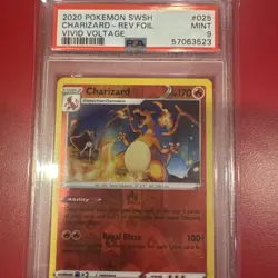 2020 Vivid Voltage Charizard #025 PSA 9 Pokemon - Image 1