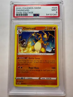 2020 Pokemon Vivid Voltage #25 - PSA MINT 9 - CHARIZARD - Image 1