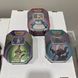🔥 Lot of 3 Pokemon Tin Set Snorlax Mimikyu Darkrai Sealed RARE TINS (2021!)🔥 - Image 1