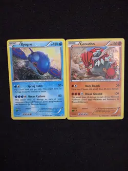2015 POKEMON TCG KYOGRE GROUDON 53 84 XY PRIMAL CLASH EXCLUSIVE CRACKED ICE SET - Image 1