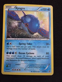 2015 POKEMON TCG KYOGRE GROUDON 53 84 XY PRIMAL CLASH EXCLUSIVE CRACKED ICE SET - Image 2