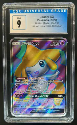 2019 Pokemon Sun & Moon Unified Minds Jirachi Promos #79a/236 CGC 9 - Image 1