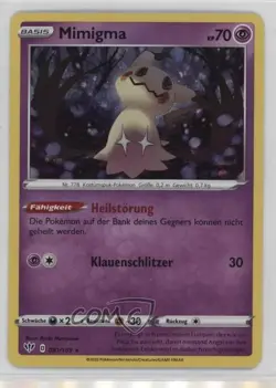 Mimikyu (Tin/V Box Cosmos Holo) Holo Pokemon Sword & Shield Darkness Ablaze #081 - Image 1