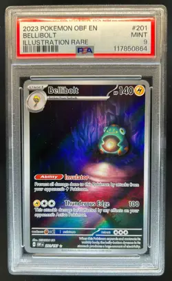 2023 Pokemon SV Obsidian Flames OBF EN Bellibolt #201/197 PSA 9 - Image 1
