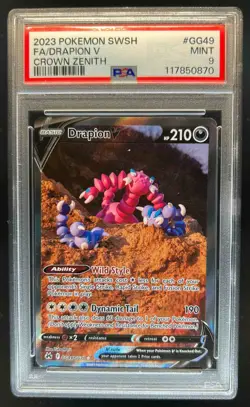 2023 Pokemon SWSH Crown Zenith Drapion V Galarian Gallery #GG49/GG70 PSA 9 - Image 1