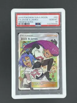 Pokemon Jessie & James 68/68 Hidden Fates Full Art Ultra Rare Holo PSA 10 2019 - Image 1