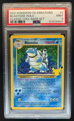 2021 Pokemon SWSH Celebrations Blastoise Classic Collection #2/102 PSA 9 - Image 1