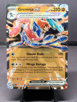 Pokemon TCG Greninja EX 106/167 Double Rare Holo Twilight Masquerade NM/M - Image 1