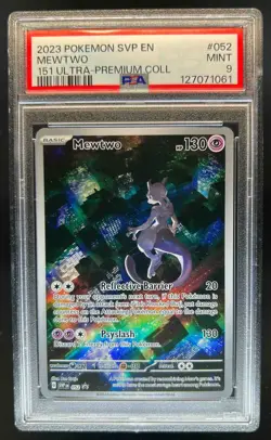 2023-25 Pokemon SV Black Star Promos SVP EN Mewtwo #052 PSA 9 - Image 1