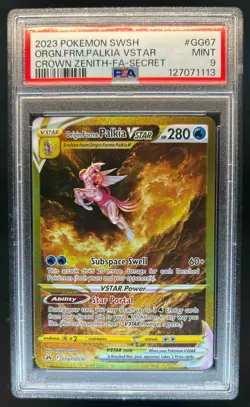 2023 Pokemon SWSH Origin Forme Palkia VST Galarian Gallery #GG67/GG70 PSA 9 - Image 1