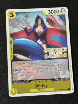 Shirley Tournament Judge Foil Stamped Promo Pack Vol. 3 One Piece OP03-104 - Image 1