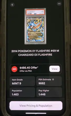Pokemon XY Flashfire M Charizard EX #69/106 PSA 9 Mint - Image 3