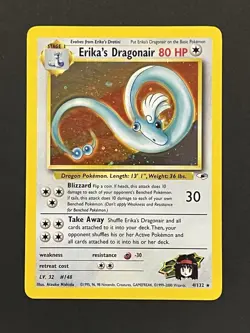 2000 Pokemon Gym Heroes Erika's Dragonair Holo 4/132 - Image 1