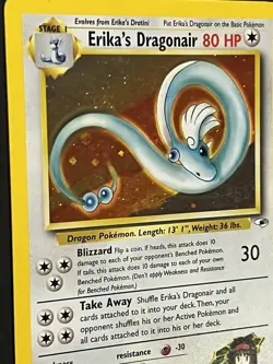 2000 Pokemon Gym Heroes Erika's Dragonair Holo 4/132 - Image 3