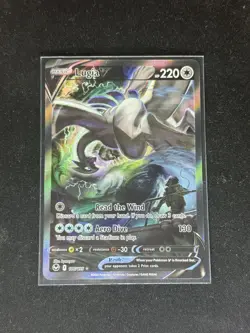 Pokemon TCG Lugia V 186/195 Silver Tempest Rare Sword & Shield Alt Art Holo Card - Image 1