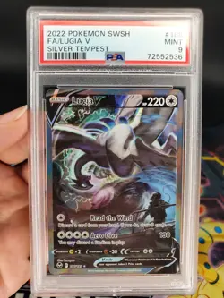 Pokemon Lugia V Silver Tempest 186/195 TCG Alt Art PSA 9 Swsh 2022 - Image 1