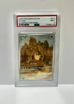 Pokemon TCG PSA 9 Klawf 217/198 Scarlet & Violet Base Pokemon Illustration Rare - Image 1
