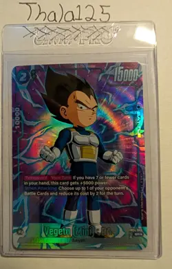 Dragon Ball Super Card Game Vegeta (Mini) SR Holo Battle Card FB04-045 - Image 1