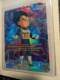 Dragon Ball Super Card Game Vegeta (Mini) SR Holo Battle Card FB04-045 - Image 2