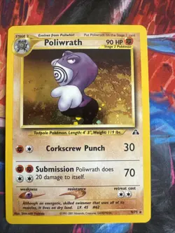 Pokemon Poliwrath Holo 9/75 Neo Discovery NM Gorgeous Looking Card WOTC - Image 1