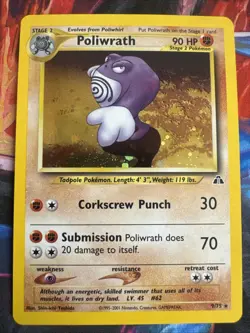 Pokemon Poliwrath Holo 9/75 Neo Discovery NM Gorgeous Looking Card WOTC - Image 3