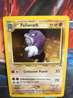 Pokemon Poliwrath Holo 9/75 Neo Discovery NM Gorgeous Looking Card WOTC - Image 4