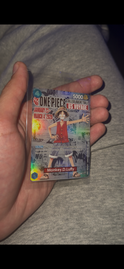 One Piece Monkey D. Luffy US College Basketball Promo Card RUTGERS - Image 1