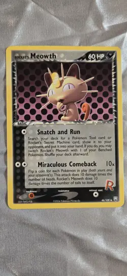 Rocket's Meowth EX Team Rocket Returns #46 Uncommon 46/109 NM - Pokemon Card - Image 1
