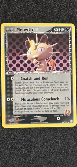 Rocket's Meowth EX Team Rocket Returns #46 Uncommon 46/109 NM - Pokemon Card - Image 3
