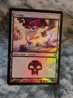 Swamp Basic Land Magic The Gathering MTG Foil 240/248 2010 - Image 1
