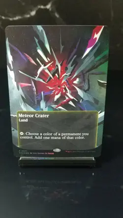 Meteor Crater (Borderless) Foil x1 #71 - Edge of Eternities (EOE) - Image 1