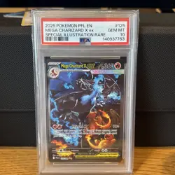 PSA 10 MEGA CHARIZARD X EX 125/094 | Phantasmal Flames Graded Pokemon Card - Image 1